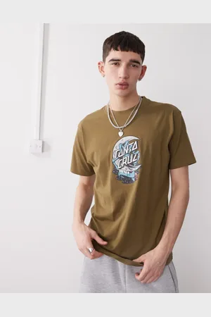 Santa Cruz – T-Shirt in Blau mit Halbmond-Grafiklogo