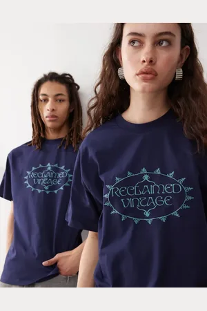 Reclaimed – Unisex-T-Shirt in mit Stickerei und Oversize-Passform