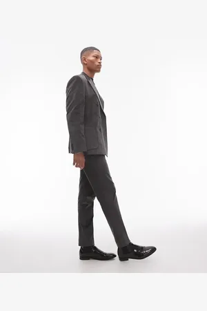 Topman – Skinny Fit Anzughose in Anthrazit aus Cord