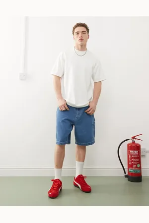 Santa Cruz Big – Carpenter-Jeansshorts in mittelblauer Waschung