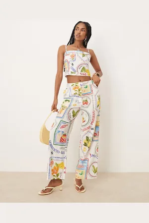 Forever New – Hose mit Postkartendruck, Kombiteil