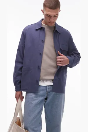 ARKET – Hemdjacke aus strukturiertem Leinenmix in