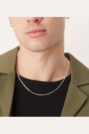 ASOS – Silberfarbene Figaro-Halskette aus Sterlingsilber