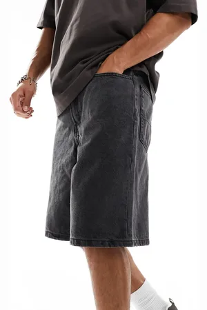 Vans – Check-5 – Weite Jeans-Shorts in verwaschenem