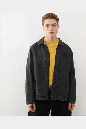 Santa Cruz – Workwear-Jeansjacke in verwaschenem mit Logo und Knopfleiste