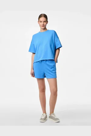 Pieces® – Sweat-Shorts in Azurblau