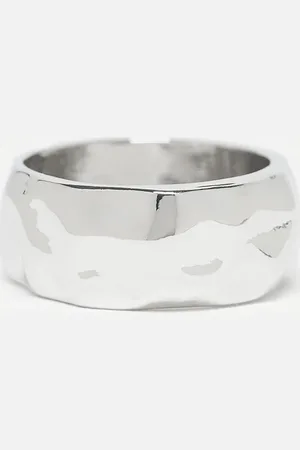 ASOS – Silberfarbener, klobiger Ring im geschmolzenen Design