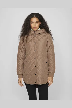 VILA – Mantel in Fossil-Beige