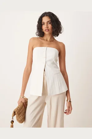 Stradivarius – Elegantes, trägerloses Oberteil in