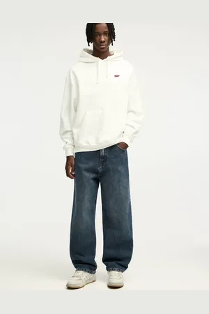 Pull&Bear – Weit geschnittene Jeans in Dunkelblau