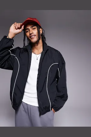 ASOS – Oversize-Trainingsjacke in mit farblich abgesetzter Paspelierung