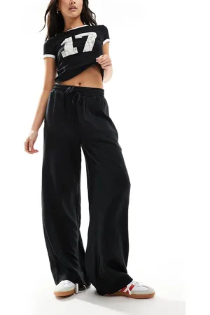 Object – Weiche Hose in mit Tunnelzug in der Taille und weitem Bein