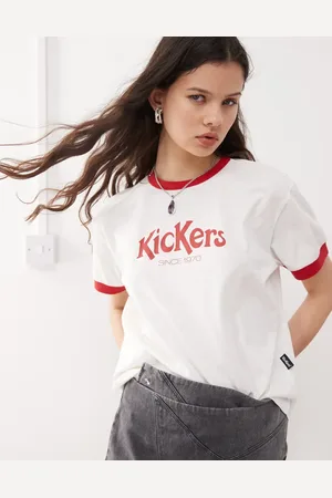 Kickers – Kurzes Ringer-T-Shirt in mit rotem -Logo