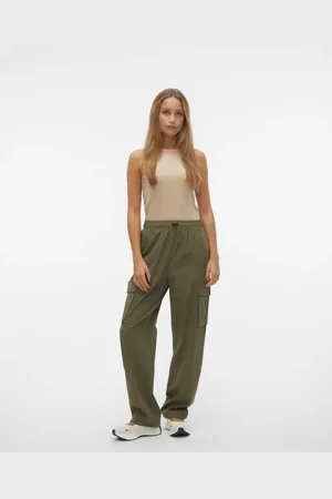 VERO MODA – Cargo-Hose in Efeugrün