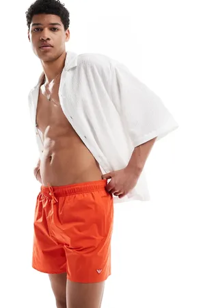 Emporio Armani – Schwarze Badeshorts mit Logo