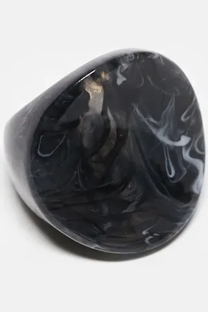 ASOS – Oversize-Ring aus Kunstharz in verwaschenem Schwarz