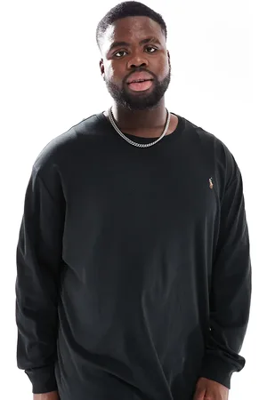 Ralph Lauren Big & Tall – Langärmliges Shirt aus Pima-Baumwolle in mit Logo