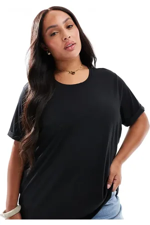 ONLY – T-Shirt in mit umgeschlagenen Ärmeln
