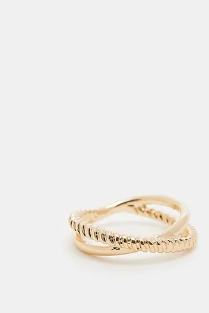 ASOS – Mehrreihiger, ineinandergreifender Ring in Goldoptik