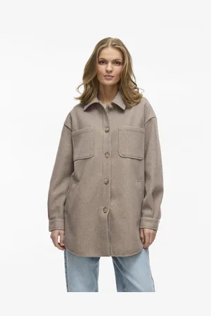 VILA – Jacke in Fossil-Beige