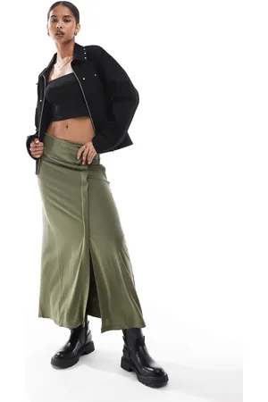 SCALPERS – Rock-Set in Khaki mit umgeschlagenem Bund