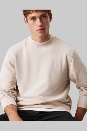 Calvin Klein – Sweatshirt in Mondlicht mit rückseitigem Logo