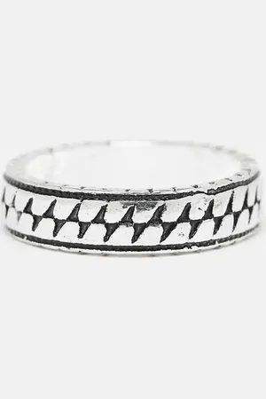 ASOS – Strukturierter Ring in poliert mit Schuppendesign