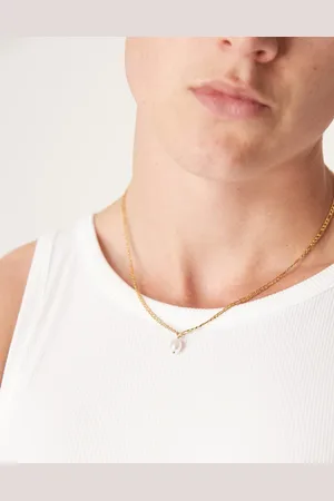 ASOS – Goldfarbene Halskette aus wasserfestem Edelstahl mit Kunstperlen-Anhänger