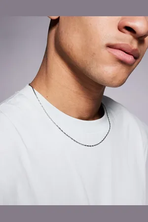 ASOS – Silberfarbene Halskette aus wasserfestem Edelstahl