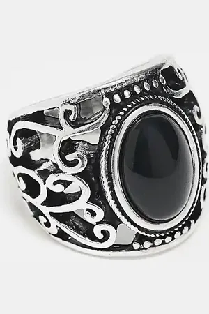 Reclaimed – Unisex – Ring in Silberoptik mit Durchbrucharbeit