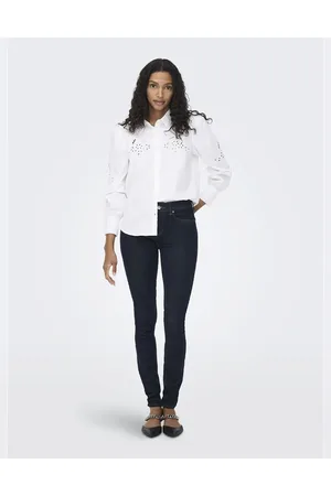 ONLY – Skinny-Jeans aus Denim in Dunkelblau