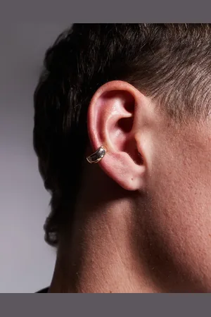 ASOS – Klobiger Ear-Cuff in geschmolzener Goldoptik