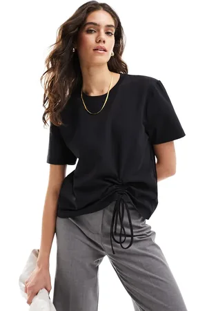 French Connection – Rallie – Gerafftes Baumwoll-T-Shirt in