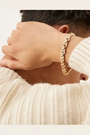 ASOS – Goldfarbenes Kettenarmband mit Citrin-Stein