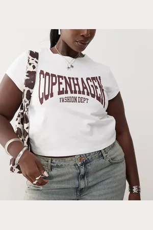Noisy May – Knapp geschnittenes T-Shirt in mit „Copenhagen“-Grafik