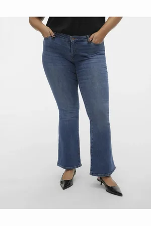 VERO MODA – Schlagjeans aus mittelblauem Denim