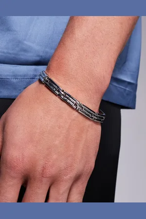 ASOS – Silberfarbenes Armband im Uhrenband-Design mit Prägung