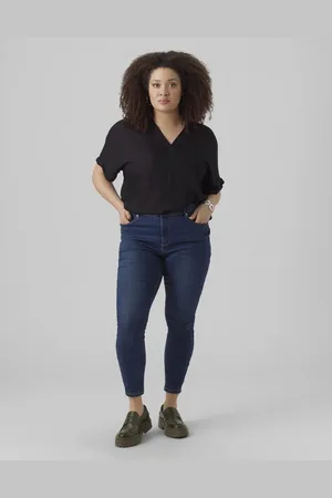 VERO MODA – Skinny-Jeans aus dunkelblauem Denim