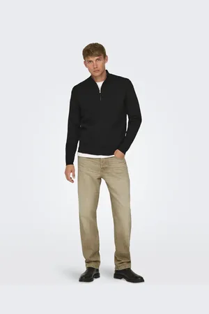 Only & Sons – Jeans in Beige mit normaler Passform