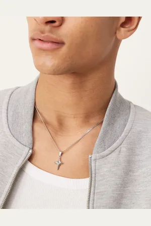 ASOS – Silberfarbene Halskette aus wasserfestem Edelstahl mit Sternanhänger