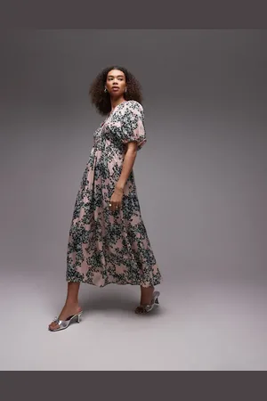 & OTHER STORIES – Maxikleid mit voluminösen Ärmeln und Blumenmuster
