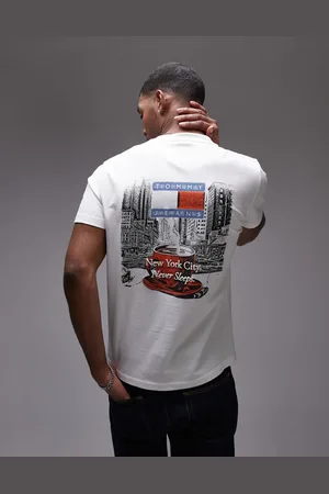 Tommy Hilfiger – T-Shirt in mit „New York“-Kaffee-Print auf dem Rücken
