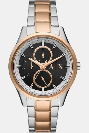 Armani Exchange – Dante – Multifunktionale Herrenarmbanduhr aus Edelstahl in Roségold/Silber, AX1882