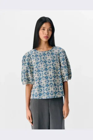Object – Top aus mittelblauem Denim