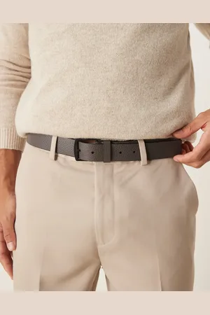 Calvin Klein – Gürtel aus genarbtem Leder in , 35 mm