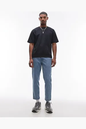 MANGO – Beth – Lässig geschnittene Jeans in Mittelblau