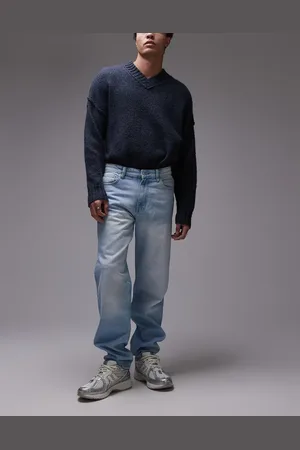 MANGO – Bob – Schmal zulaufende Jeans in Hellblau