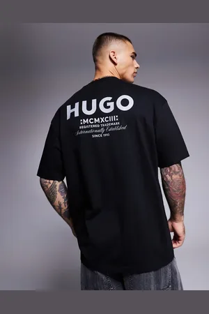 Hugo Blue – Nalono – Weites T-Shirt in mit mittigem Logo