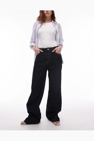 MANGO – Jolene – Ausgestellte Longline-Jeans in Indigo