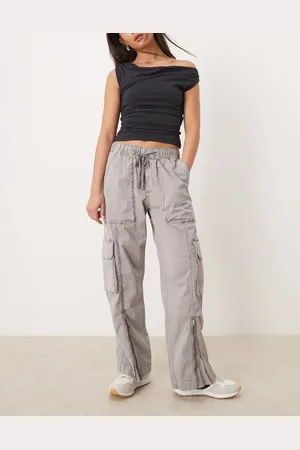 Abercrombie & Fitch – Weit geschnittene Cargohose in mit hohem Bund